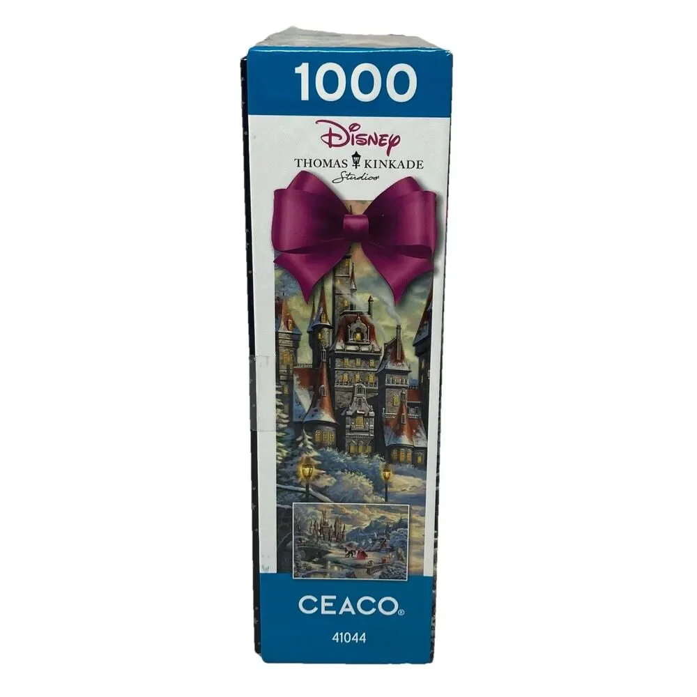 Ceaco Disney Kinkade Puzzle 1000 Pc Beauty Beast Winter Castle Belle‎ Princess